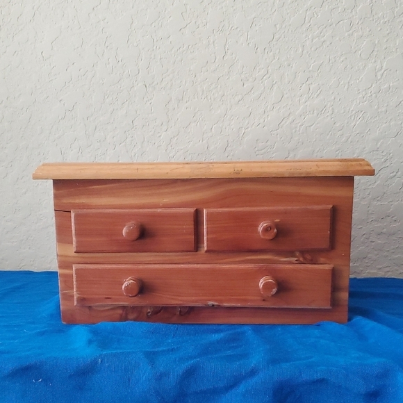 Jewelry - Wooden Miniature Dresser with Drawers Jewelry Box